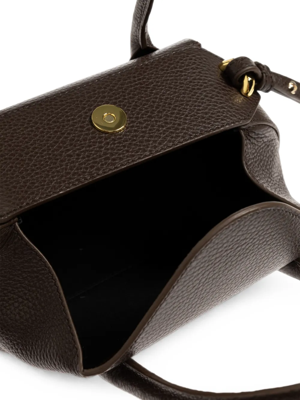 Yuzefi Oyster leren mini-shopper Bruin