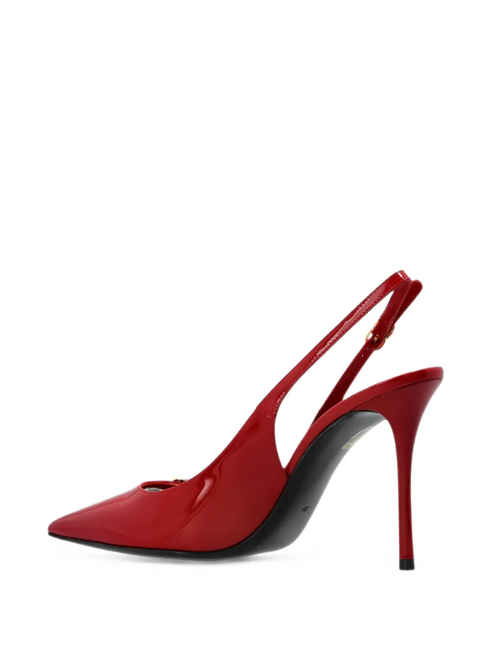Dolce & Gabbana logo-plaque slingback pumps Rood