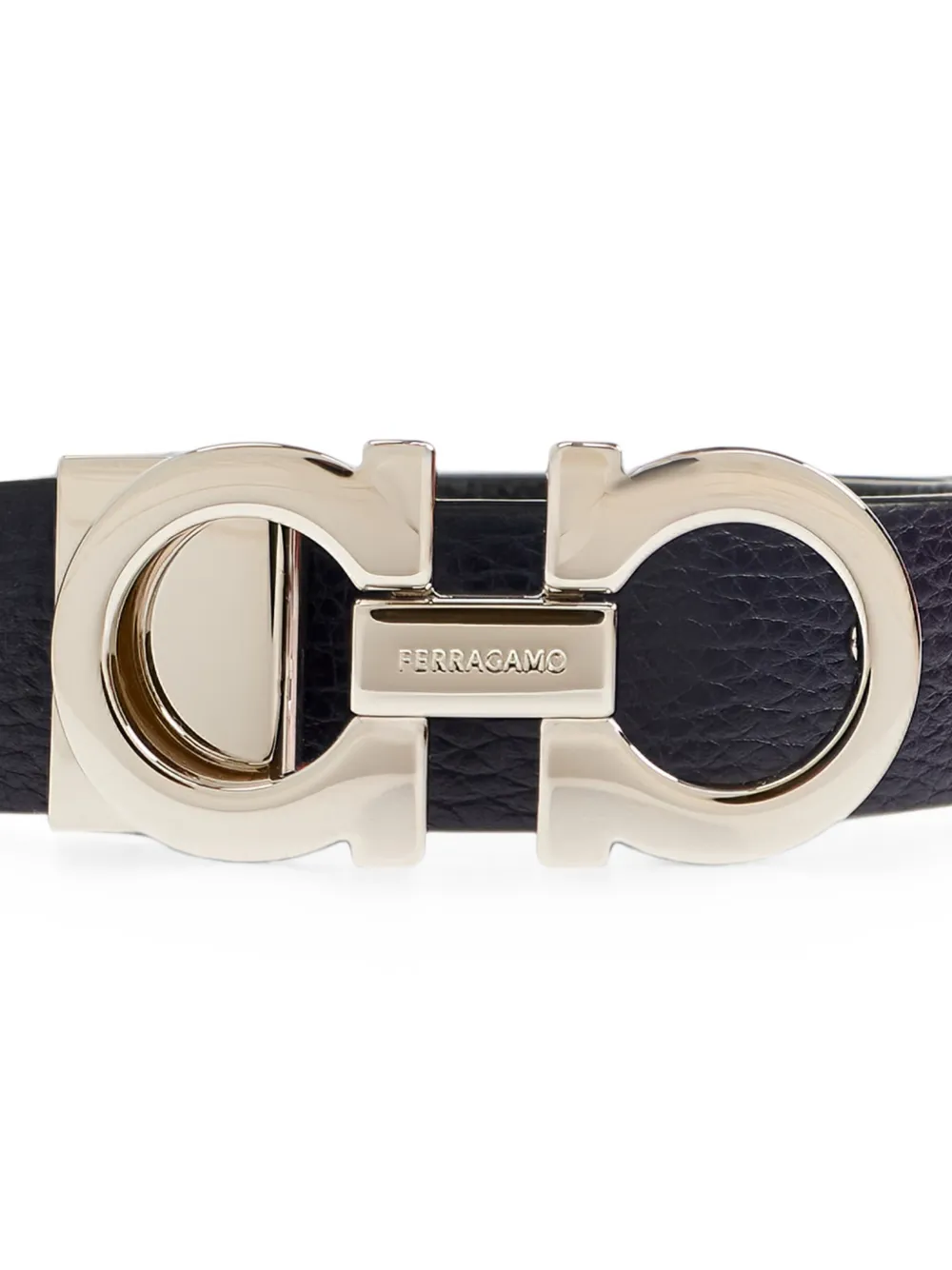 Ferragamo Omkeerbare en verstelbare Gancini riem Blauw