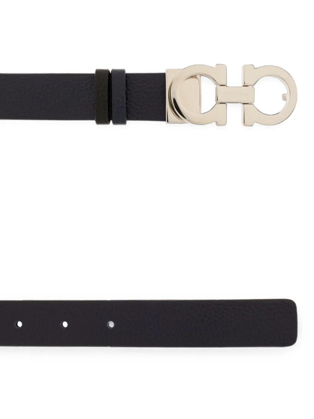 Ferragamo Omkeerbare en verstelbare Gancini riem Blauw