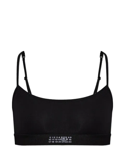 MM6 Maison Margiela logo-print bra