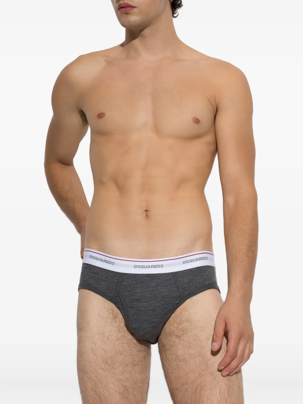 DSQUARED2 logo-waistband briefs - Grigio