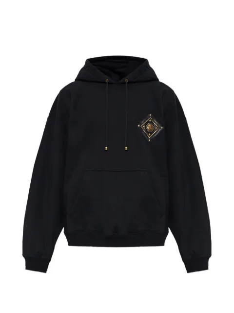 Versace embellished cotton-jersey hoodie