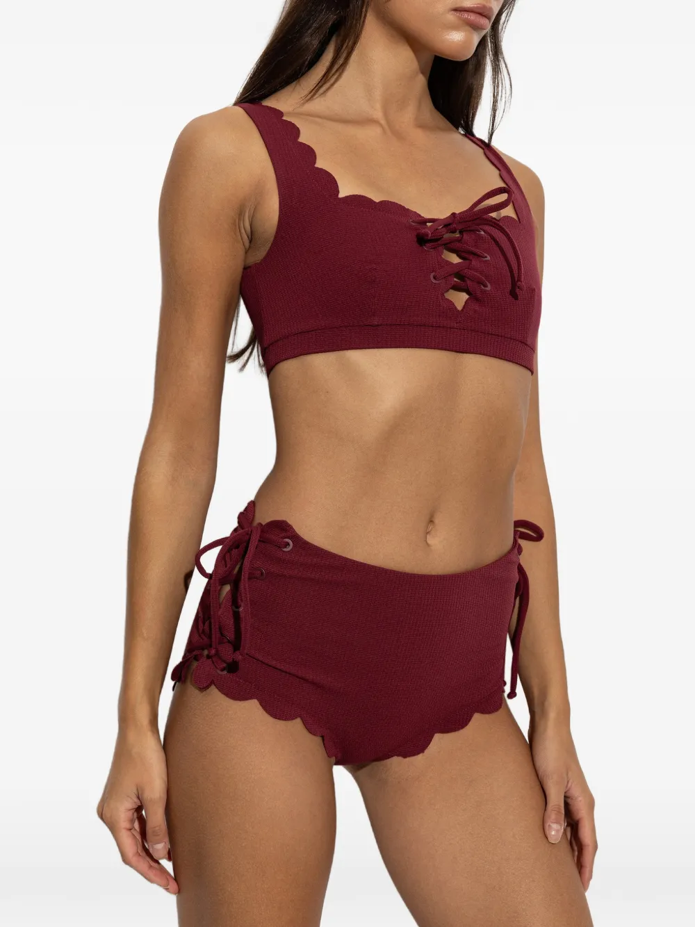 Marysia Palm Springs bikinislip met veters Rood