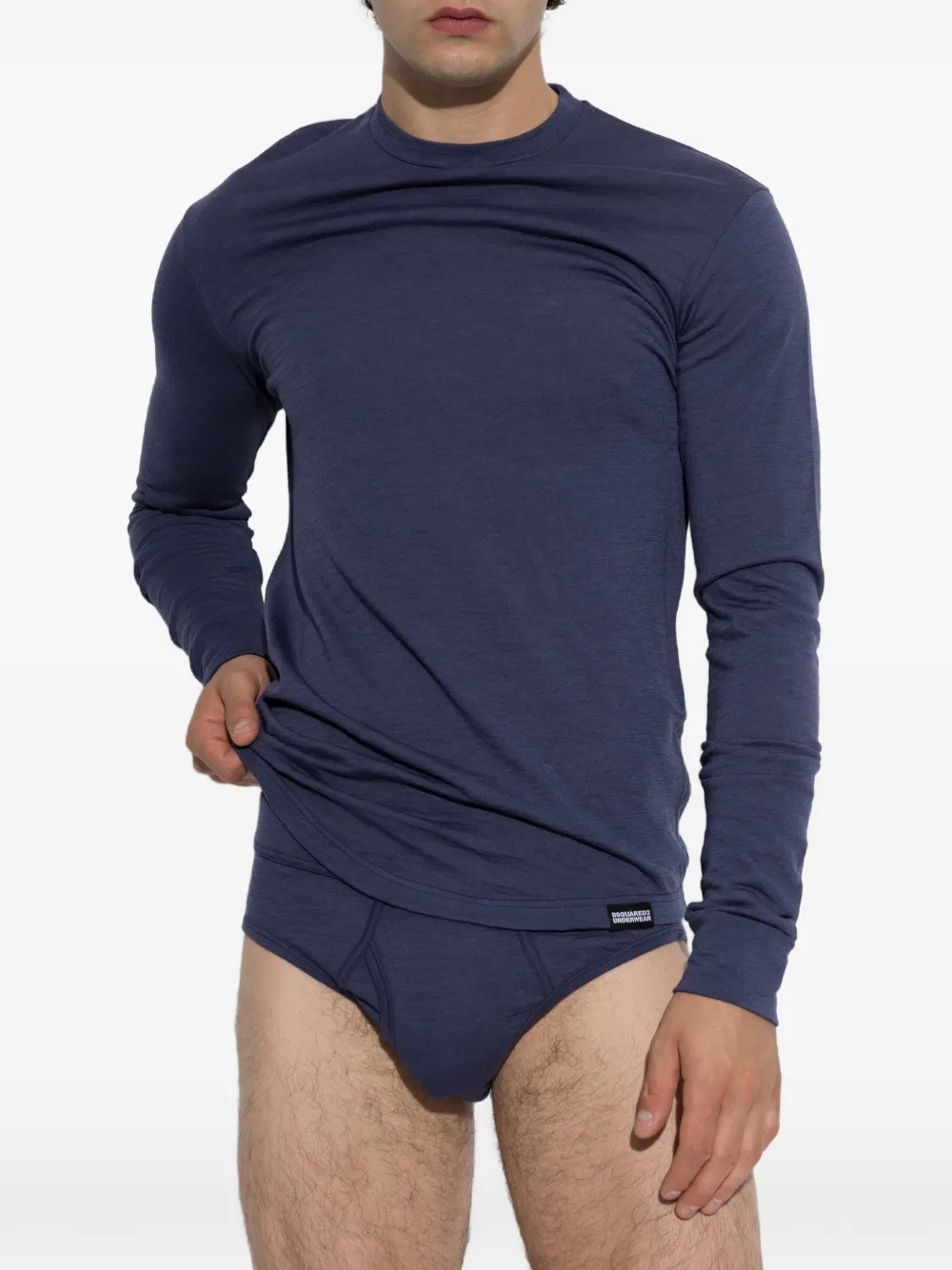 DSQUARED2 Snowy Dream long-sleeve wool T-shirt - Blu