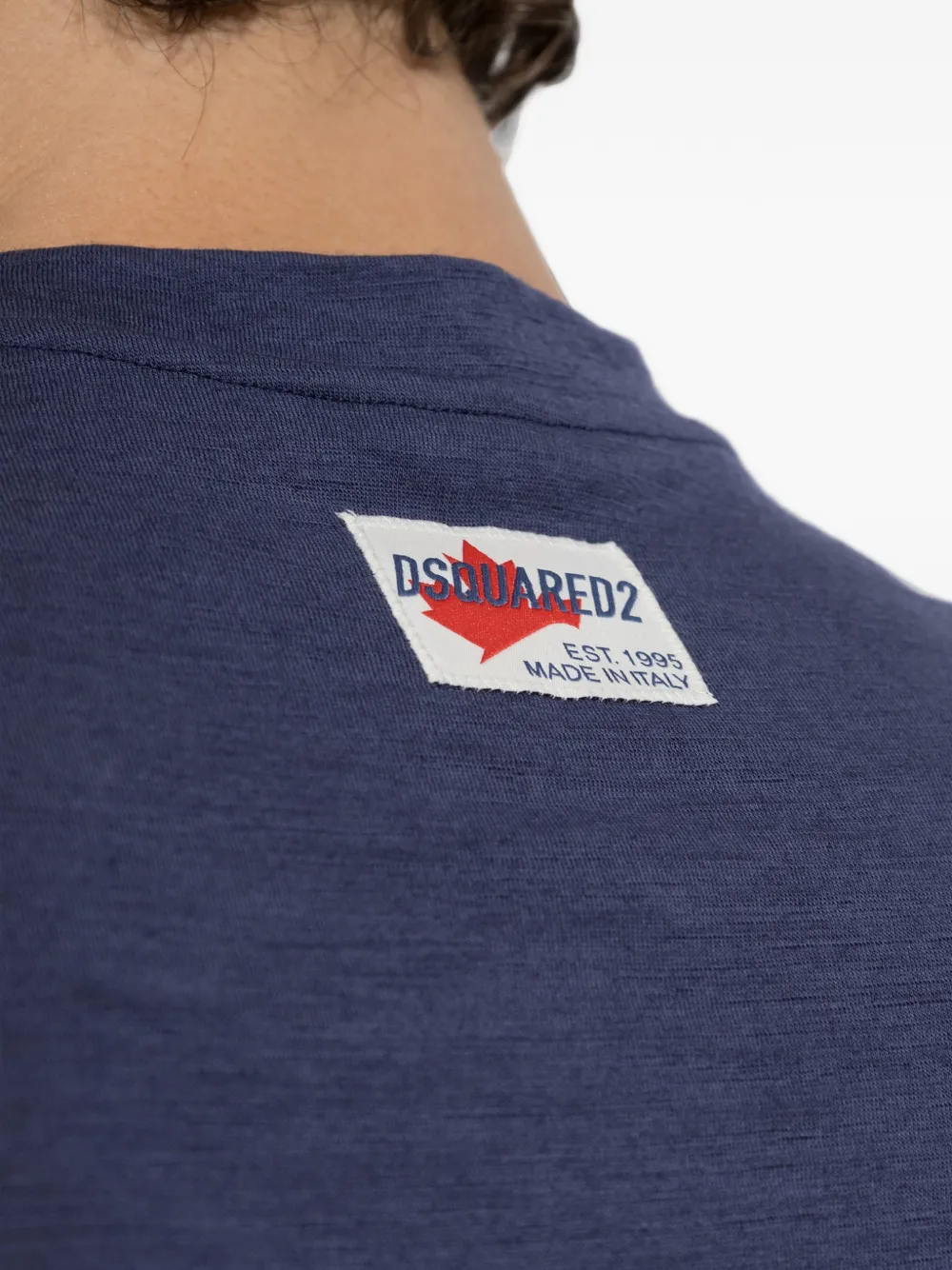 DSQUARED2 Snowy Dream wollen T-shirt met lange mouwen Blauw