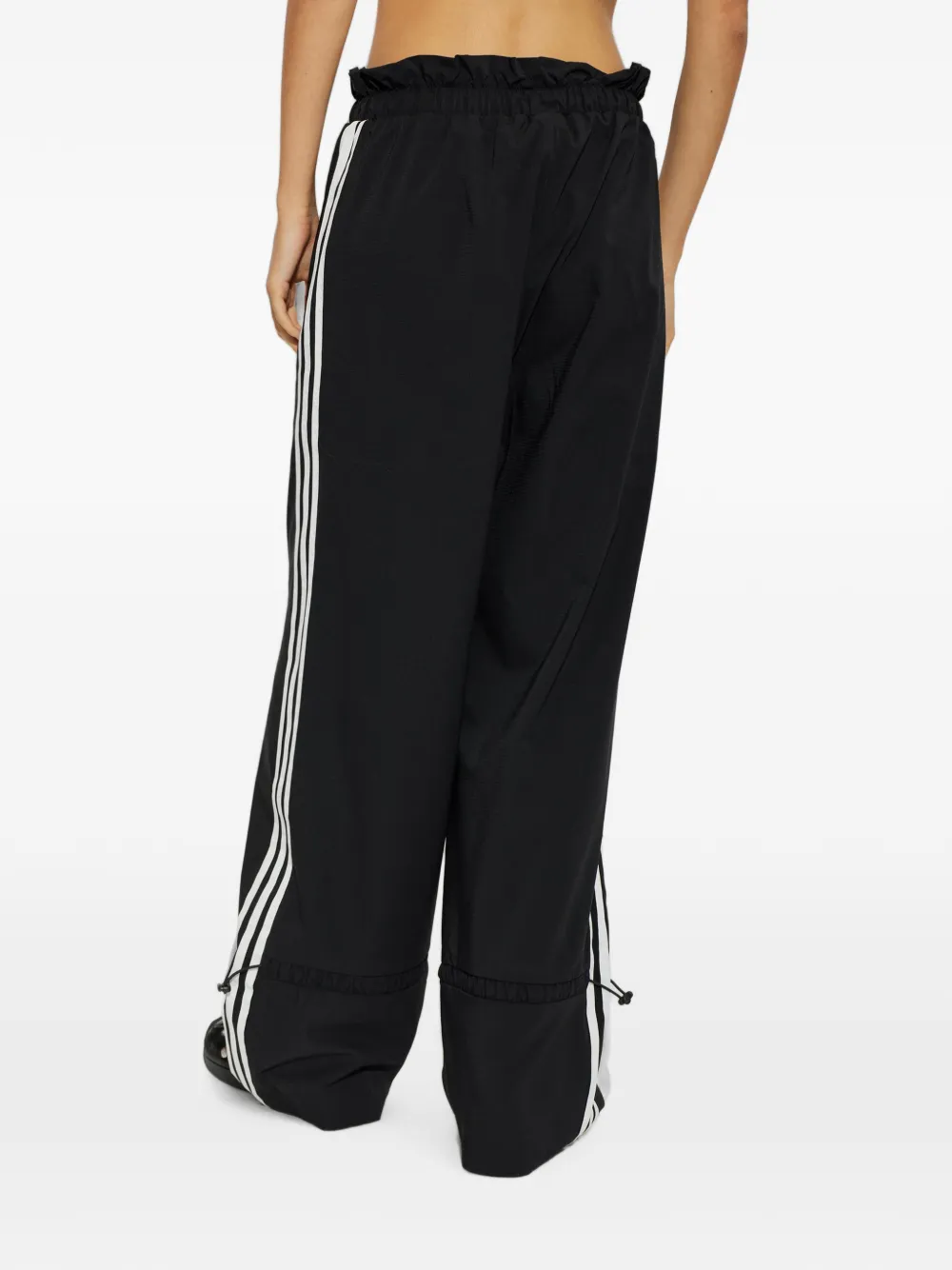 adidas logo-embroidered side-stripe track pants Zwart