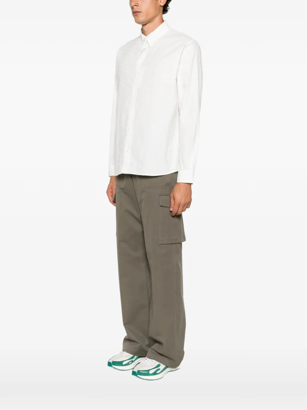 Kenzo Overhemd met jacquard-logo Wit