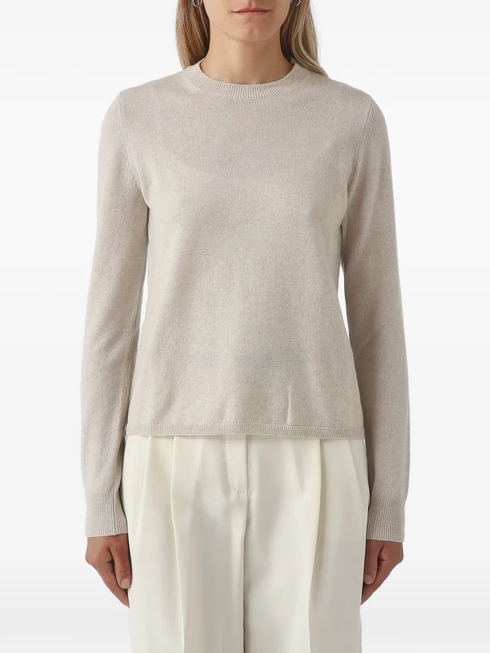 Max Mara melange-effect cashmere sweater - Toni neutri