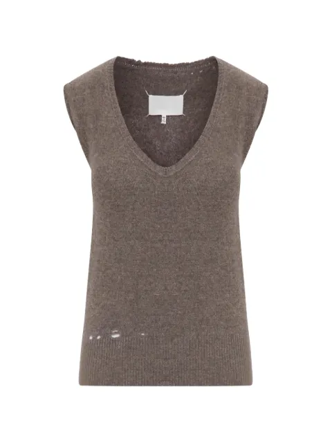 Maison Margiela distressed V-neck vest