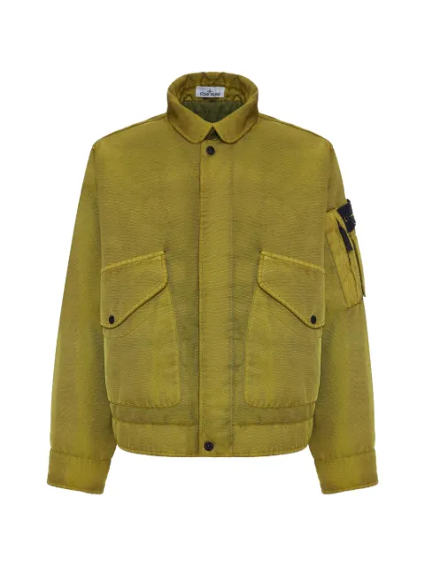 Stone Island logo-patch zip-up jacket