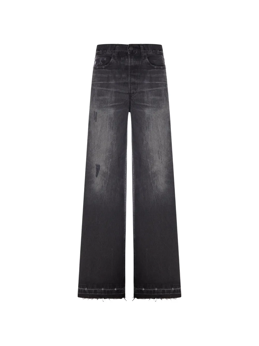 LOIS JEANS faded distressed jeans - Nero