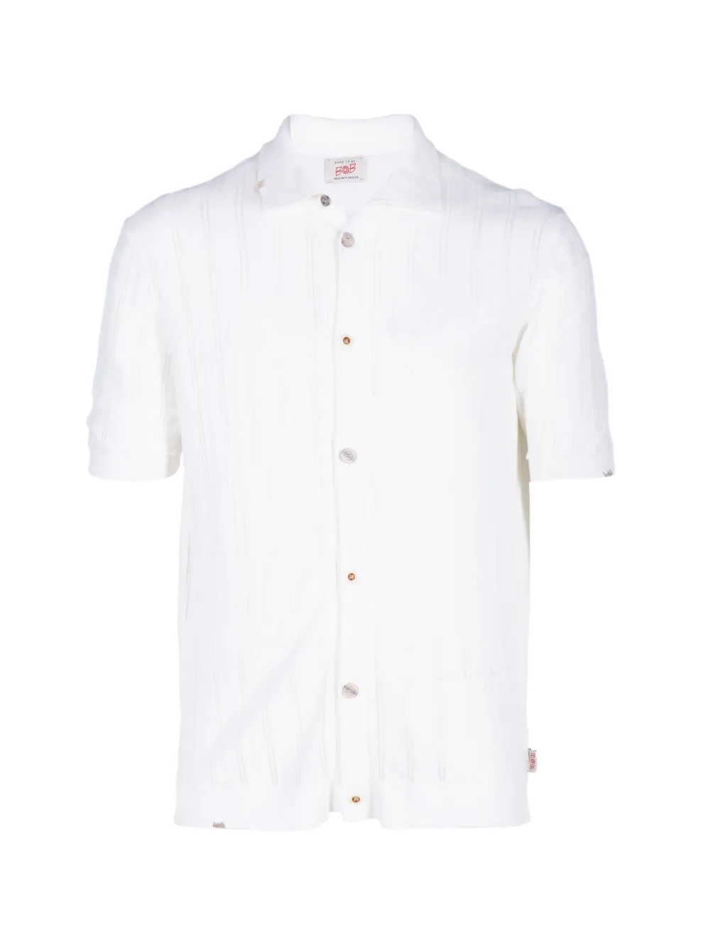 BOB Kurt pointelle-knit shirt