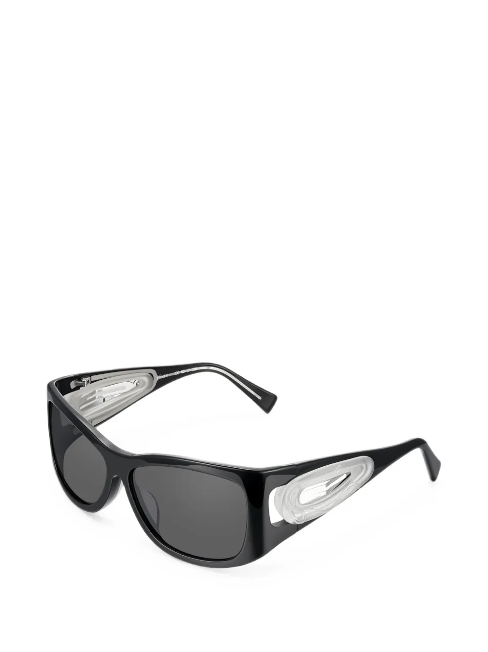 YVMIN hair-clip rectangle-frame sunglasses - Nero