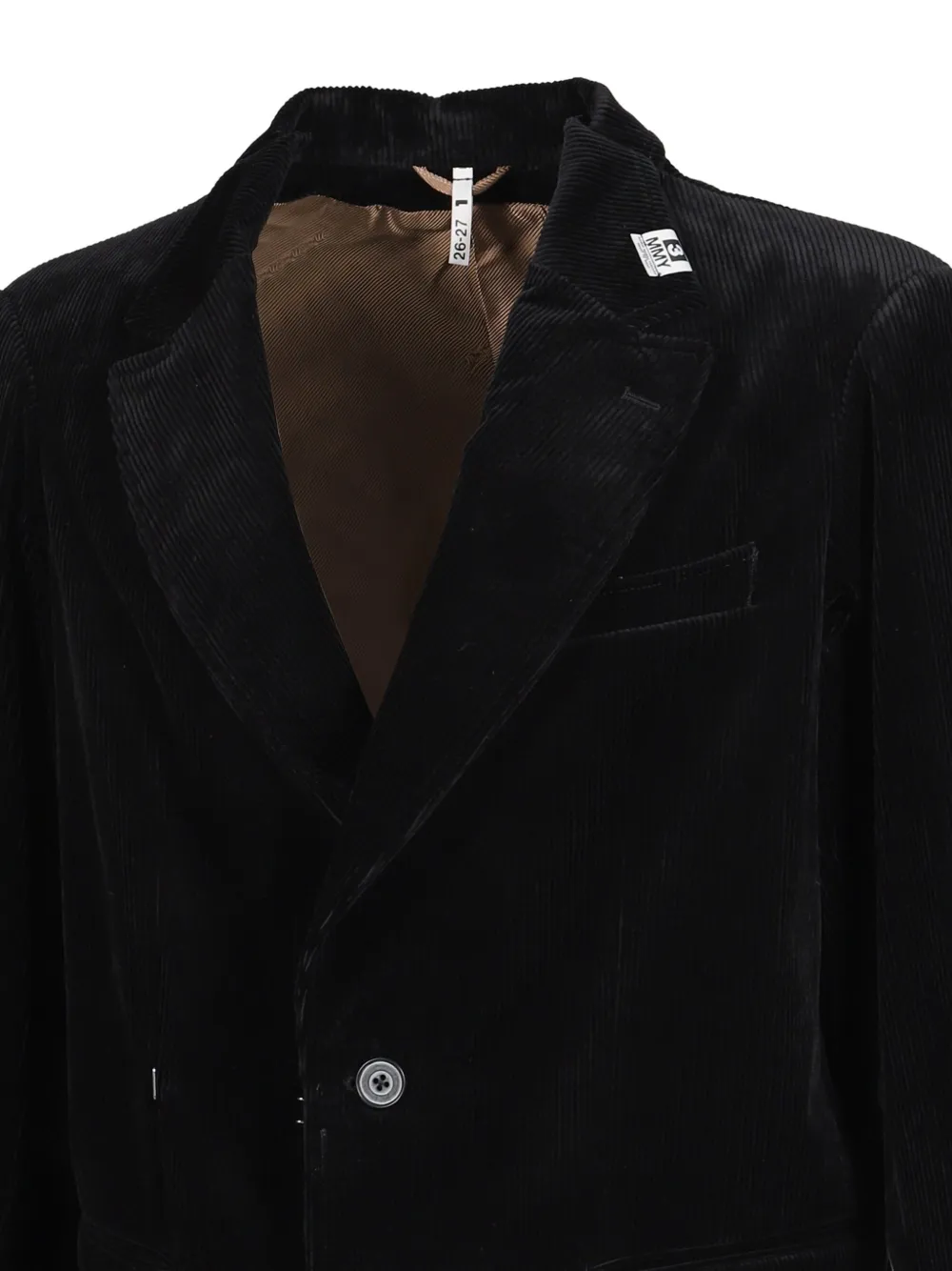 Maison MIHARA YASUHIRO Ribfluwelen blazer Zwart