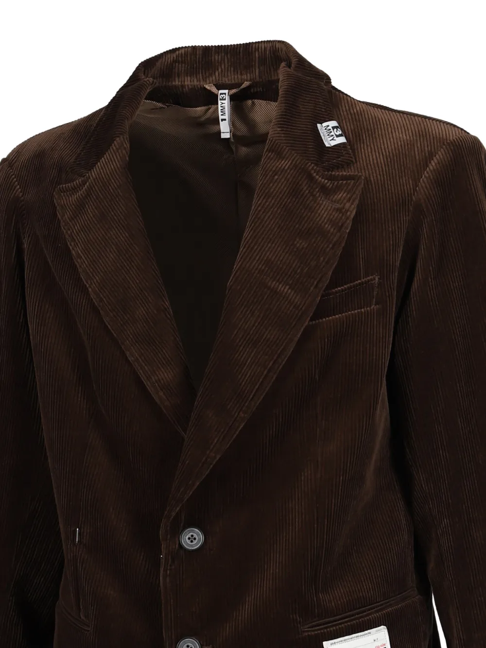 Maison MIHARA YASUHIRO Ribfluwelen blazer Bruin