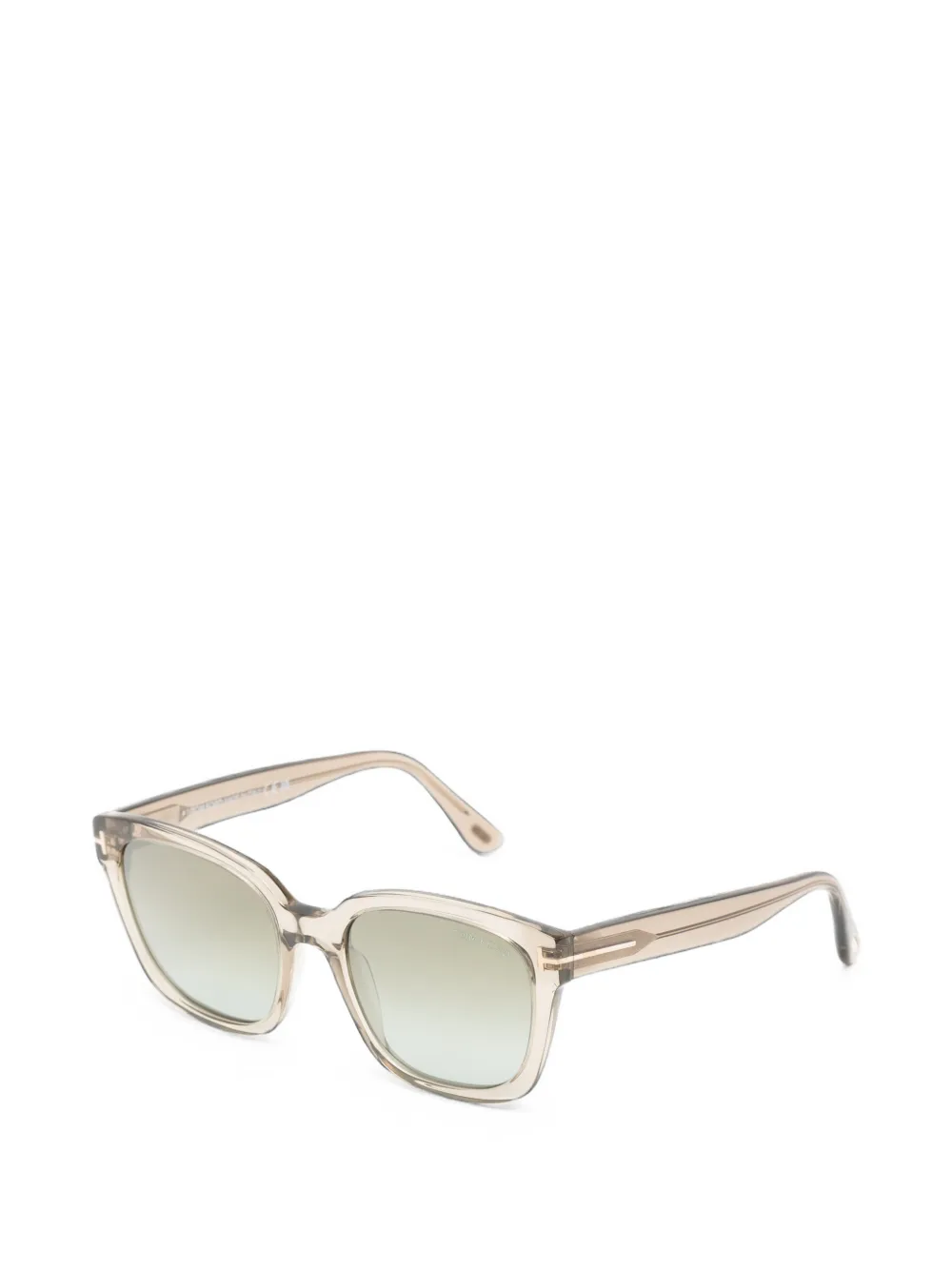 TOM FORD Eyewear Zonnebril met vierkant montuur en T-logo Beige