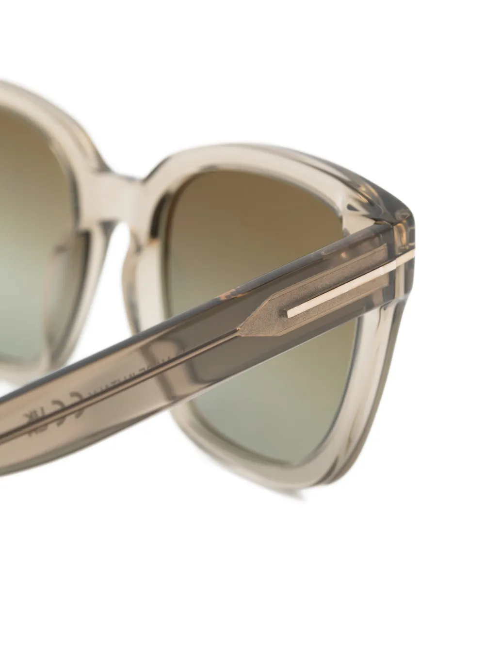 TOM FORD Eyewear Zonnebril met vierkant montuur en T-logo Beige