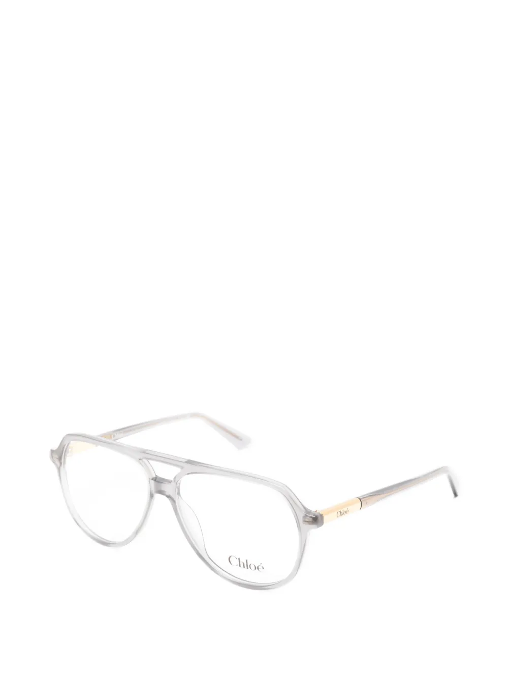 Chloé Eyewear Bril met pilotenmontuur Grijs