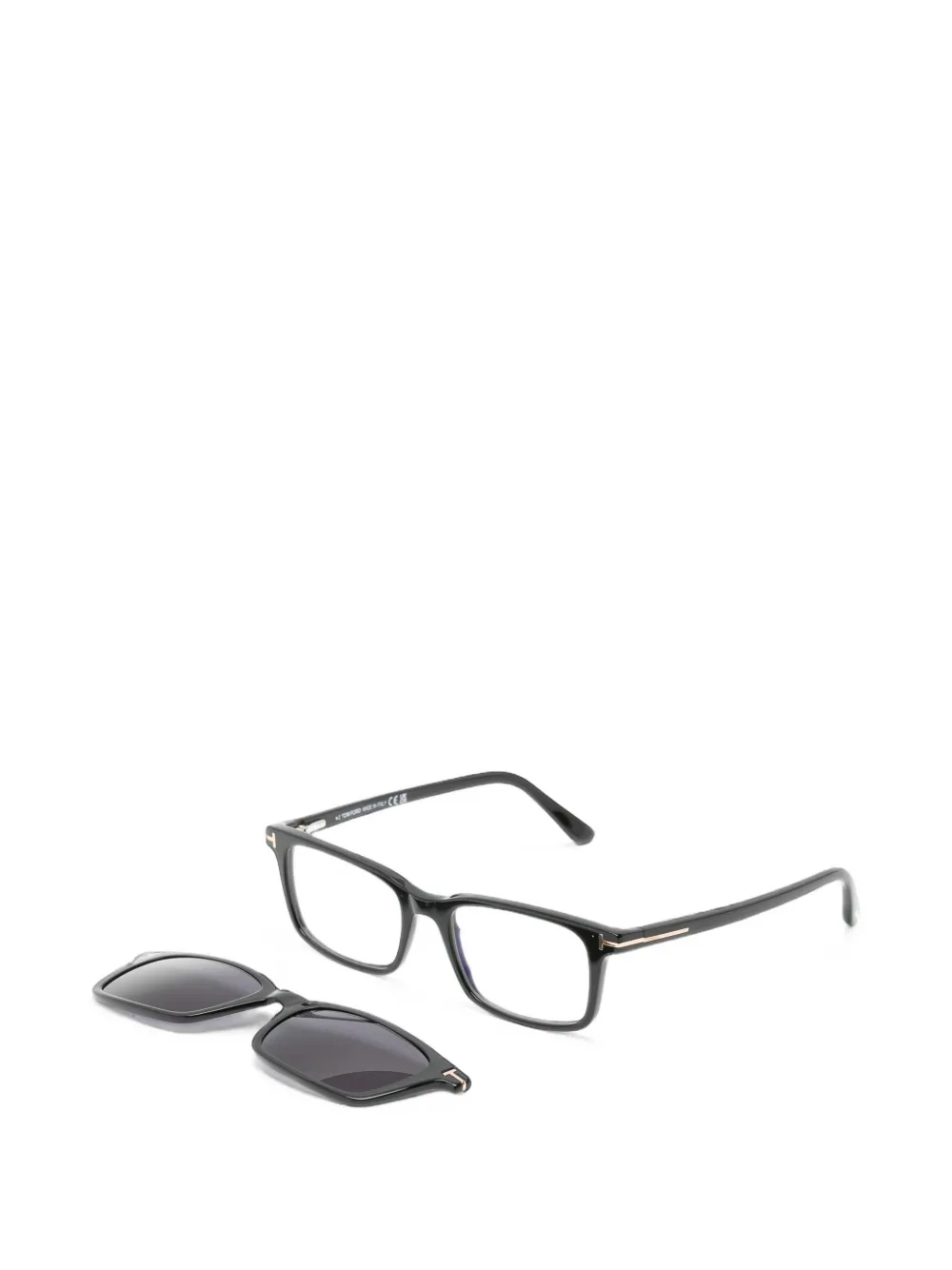 TOM FORD Eyewear T-motif clip-on glasses Zwart
