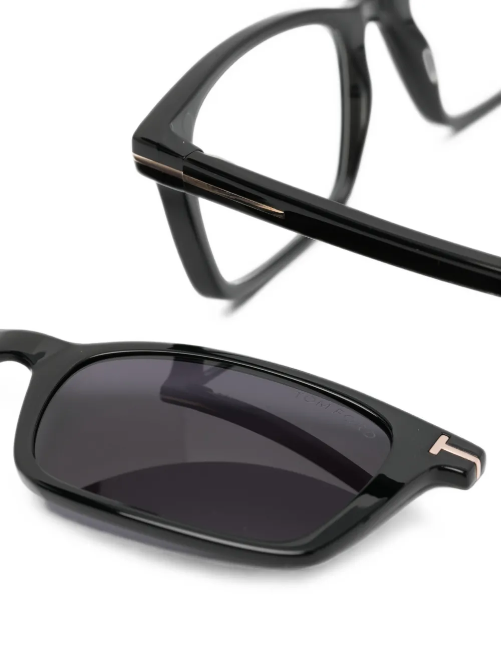 TOM FORD Eyewear T-motif clip-on glasses Zwart