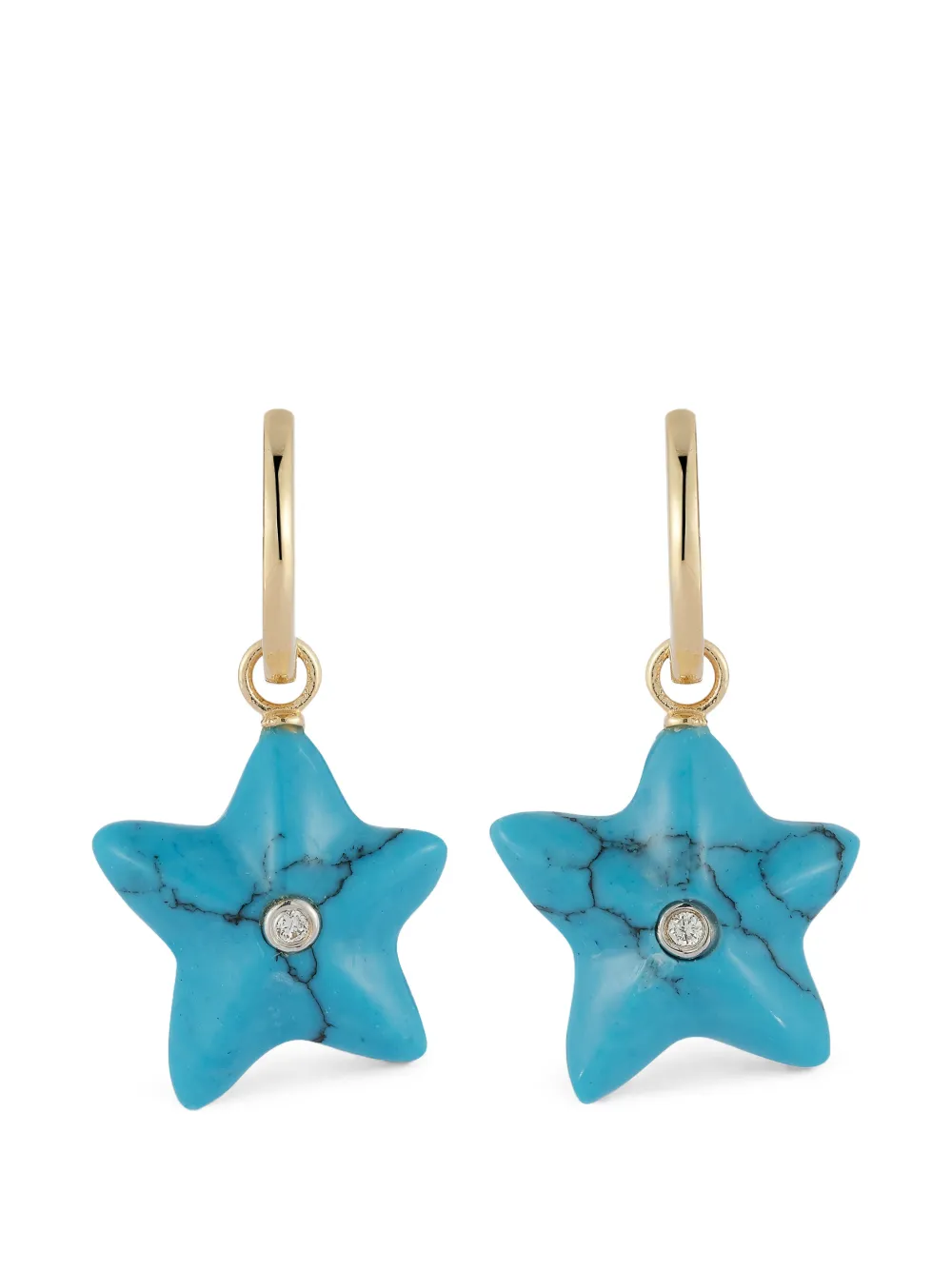 Mateo turquoise starfish drop earrings - Oro