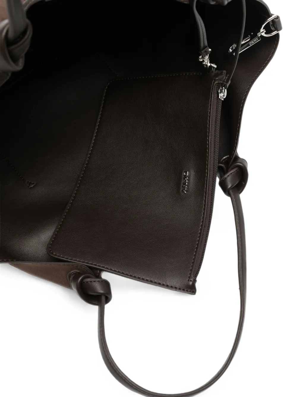 DKNY Medium Paula shopper met diagonale streep Bruin
