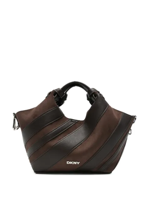 DKNY small Paula panelled leather-trim tote bag