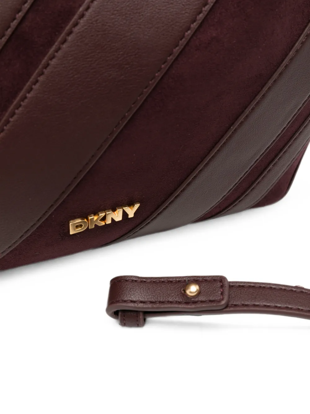 DKNY Kleine Paula shopper met leren afwerking en vlakken Rood