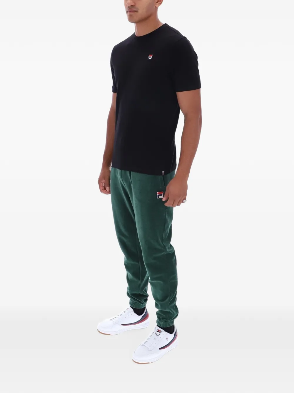 Fila Sunny Essential T-shirt met logo-patch Zwart