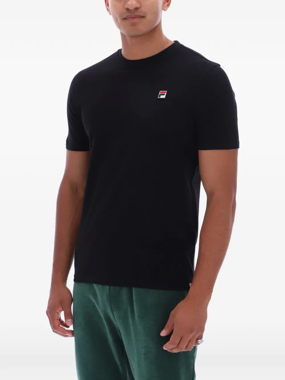 Fila Sunny Essential T-shirt met logo-patch Zwart