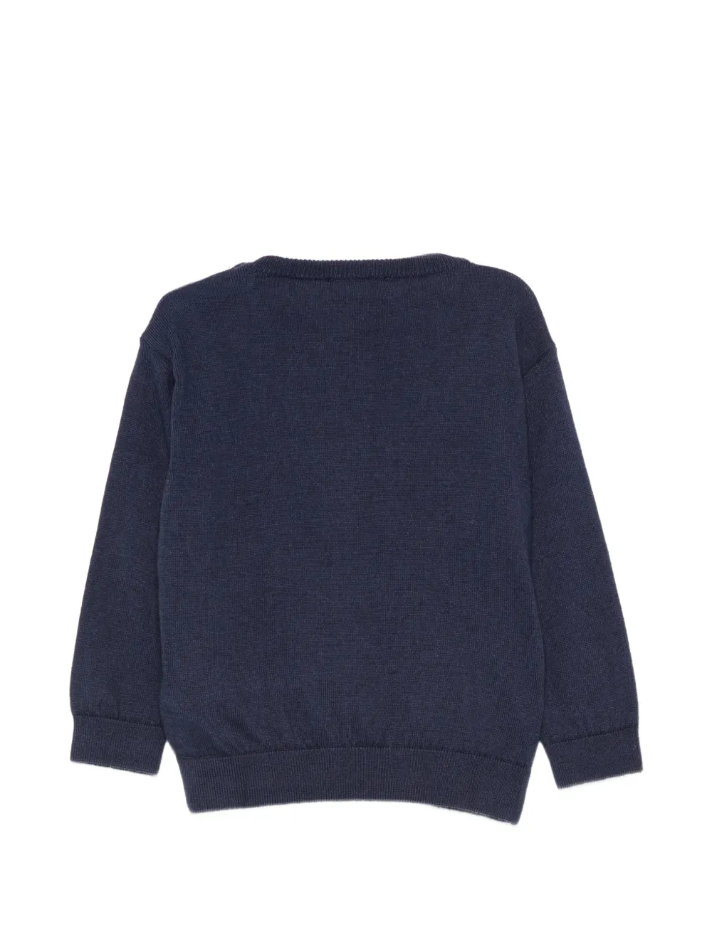 Moschino Kids Teddy Bear intarsia gebreide trui Blauw
