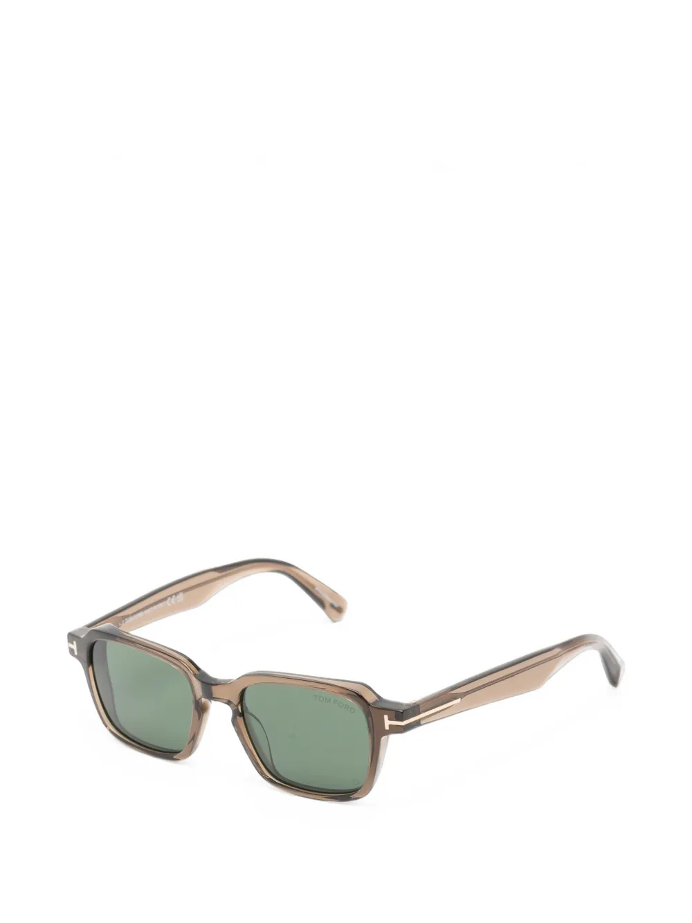 TOM FORD Eyewear Zonnebril met rechthoekig montuur Bruin