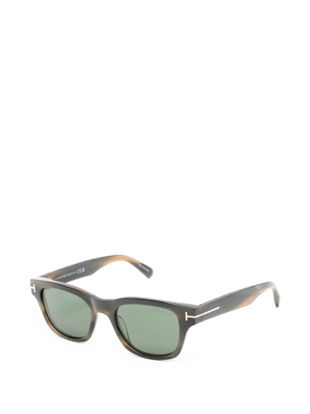TOM FORD Eyewear T-logo rectangle-frame sunglasses Bruin