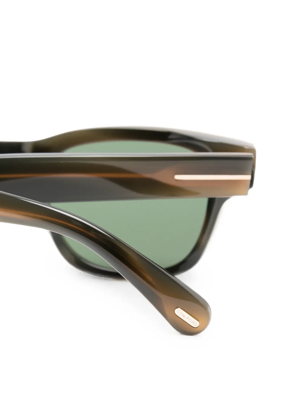 TOM FORD Eyewear T-logo rectangle-frame sunglasses Bruin