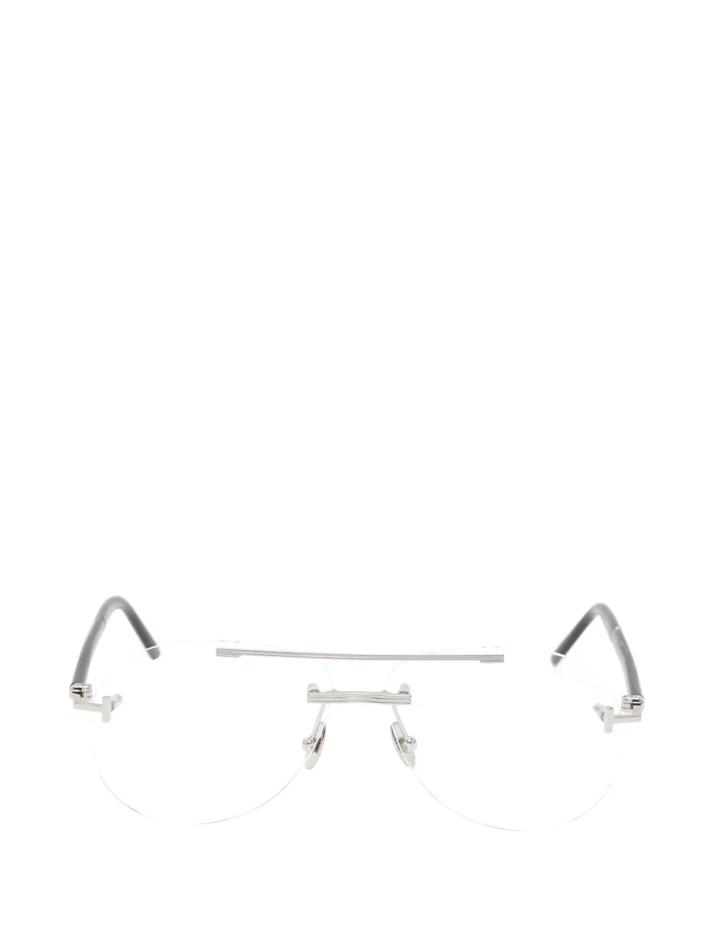 TOM FORD Eyewear Occhiali Private con montatura stile pilota - Argento