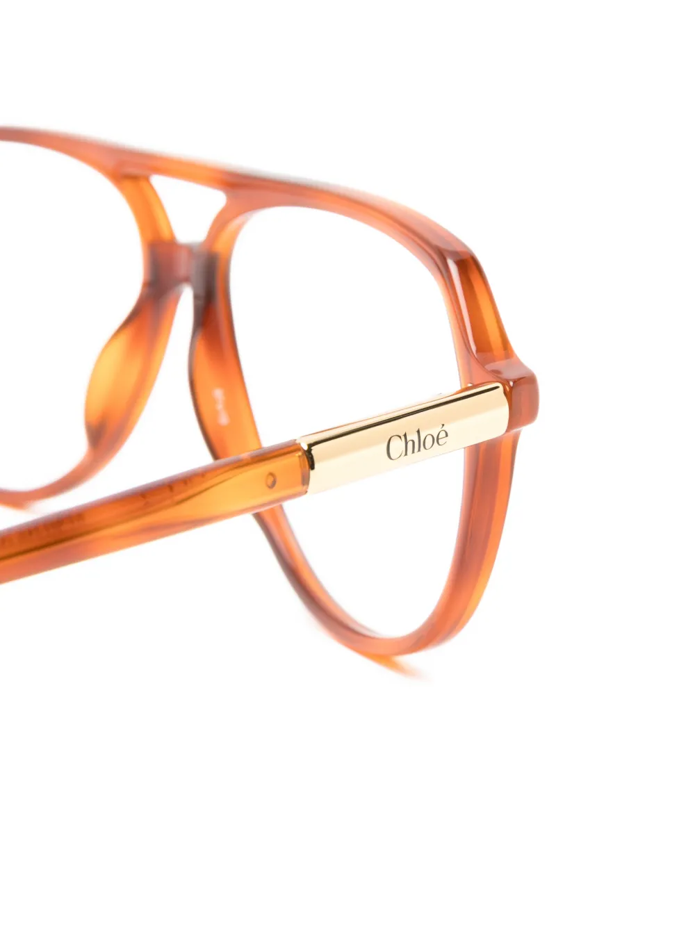Chloé Eyewear Bril met piloten montuur Bruin
