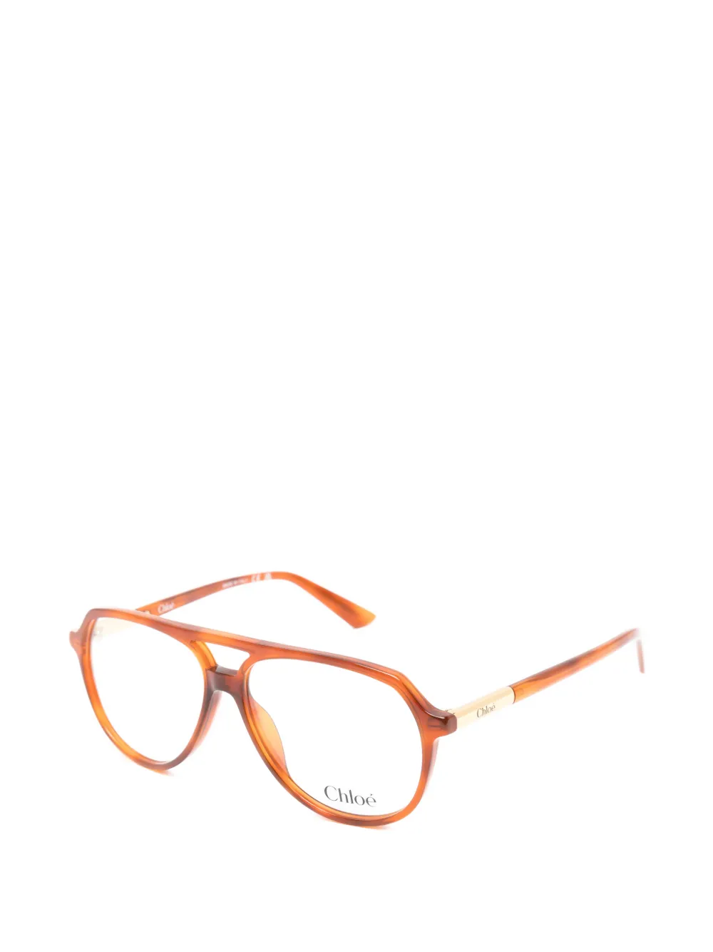 Chloé Eyewear Bril met piloten montuur Bruin