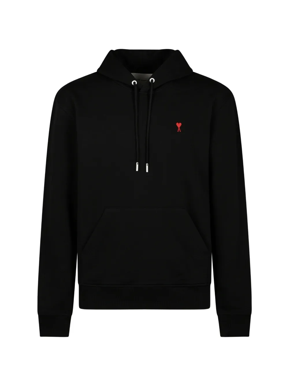 Ami Alexandre Mattiussi Black Cotton Hoodie With Ami De Coeur