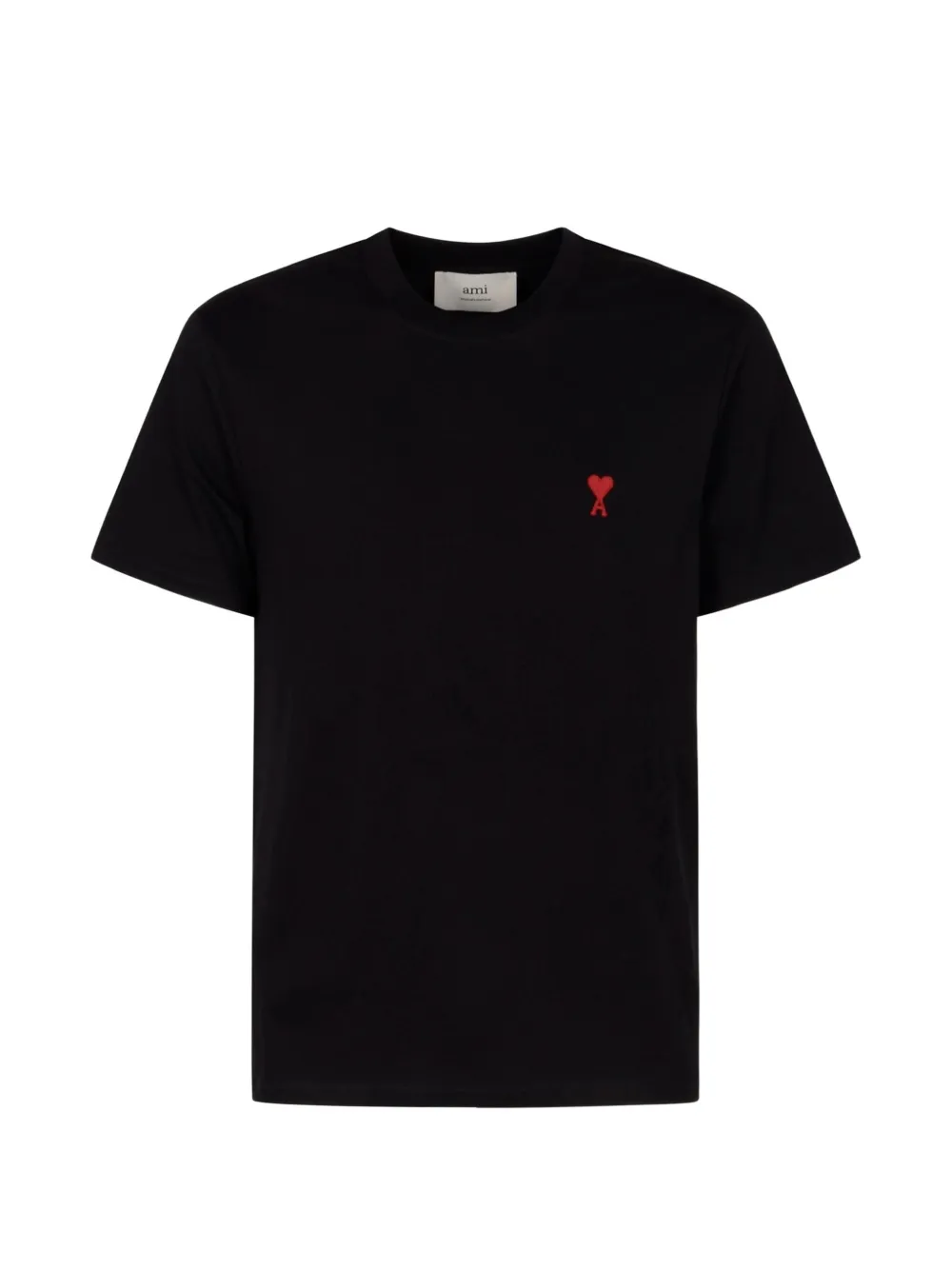 Ami Alexandre Mattiussi Black Cotton T-shirt With Ami De Coeur