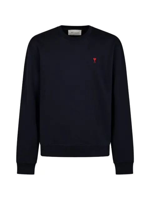 AMI Paris blue cotton sweatshirt with Ami de Coeur