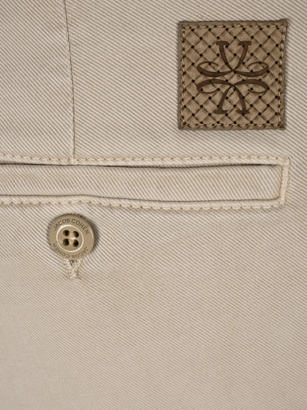 Jacob Cohën Broek met logopatch Beige