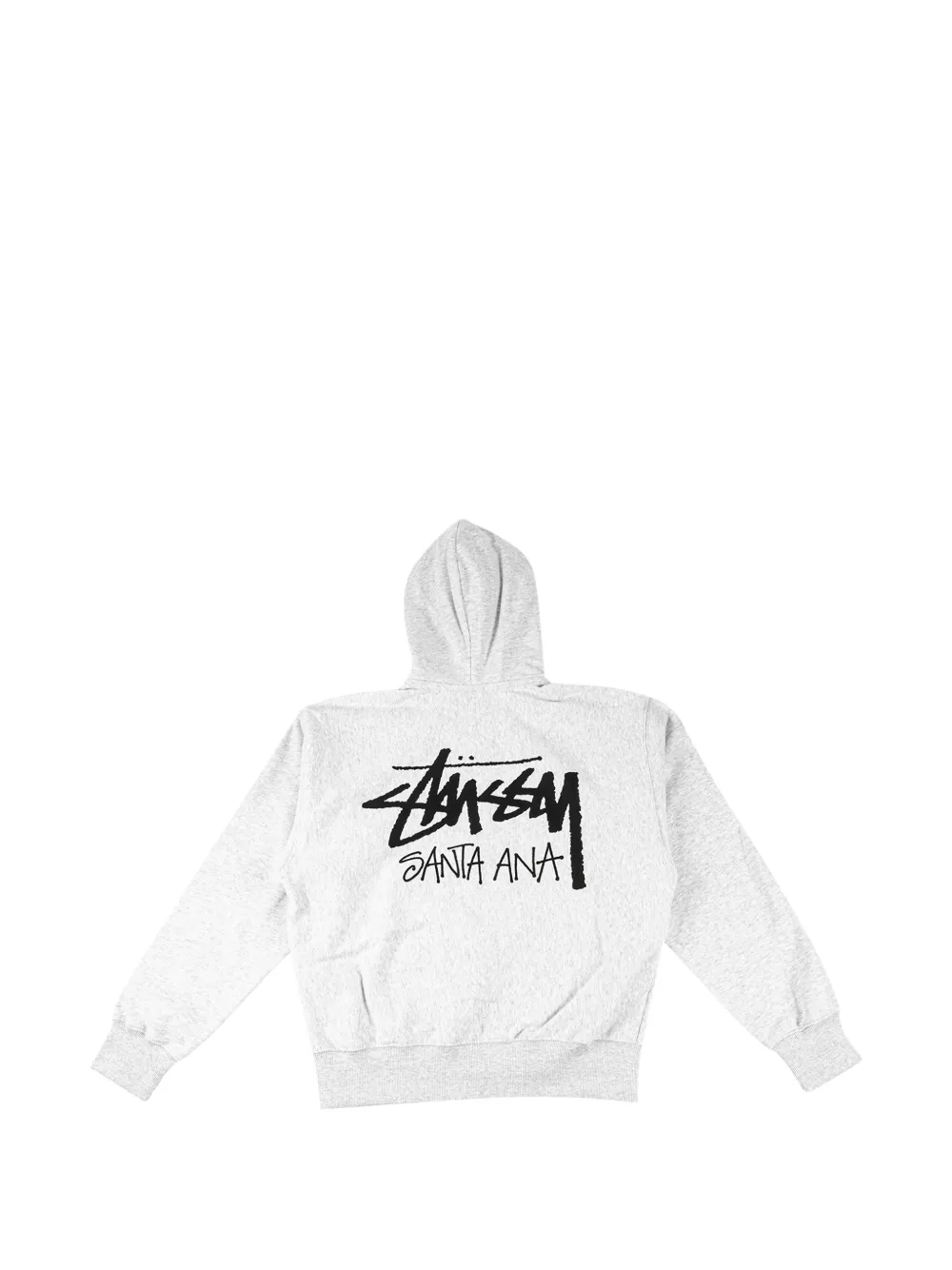 Stüssy Santa Ana hoodie met logo-print en rits Grijs