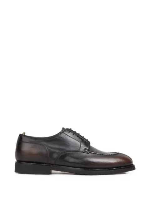 Officine Creative Bariton Flexi apron-toe burnished leather shoes