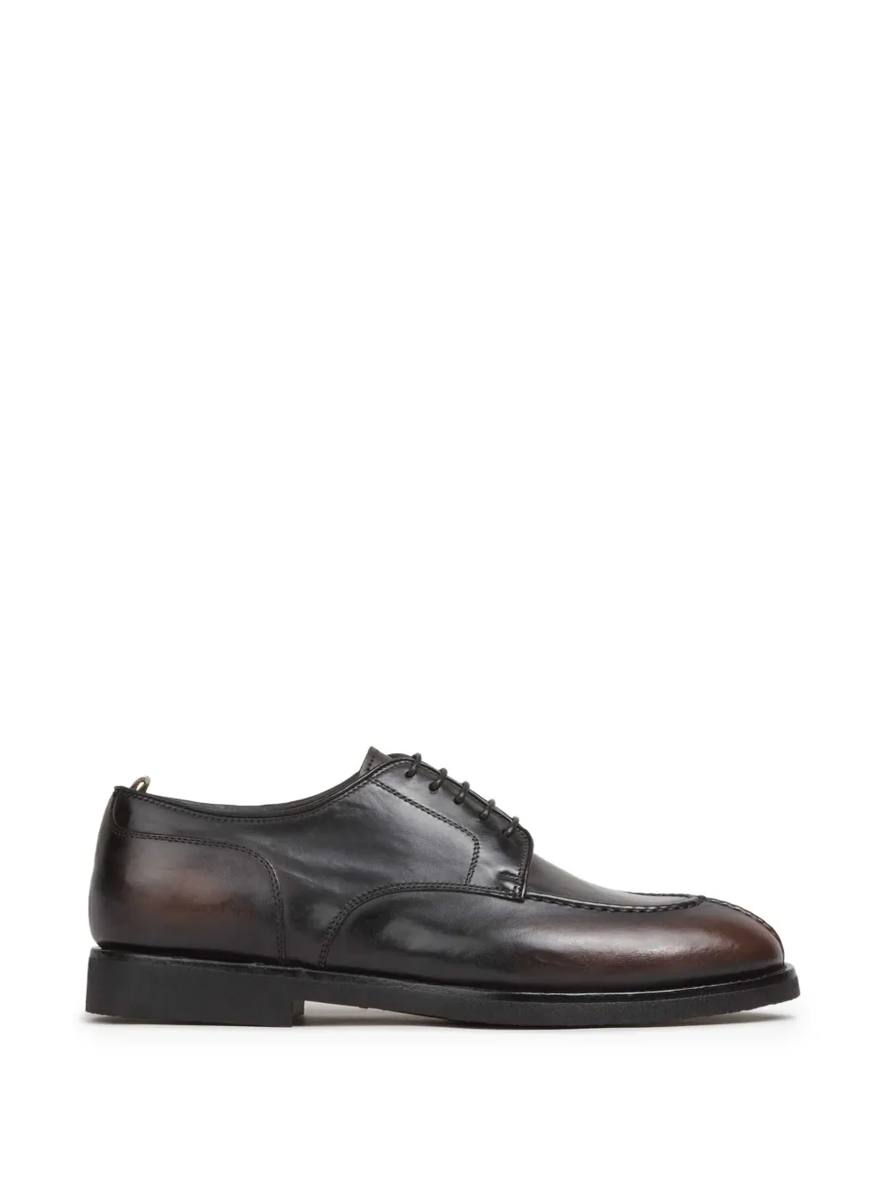 Officine Creative Bariton Flexi apron-toe burnished leather shoes