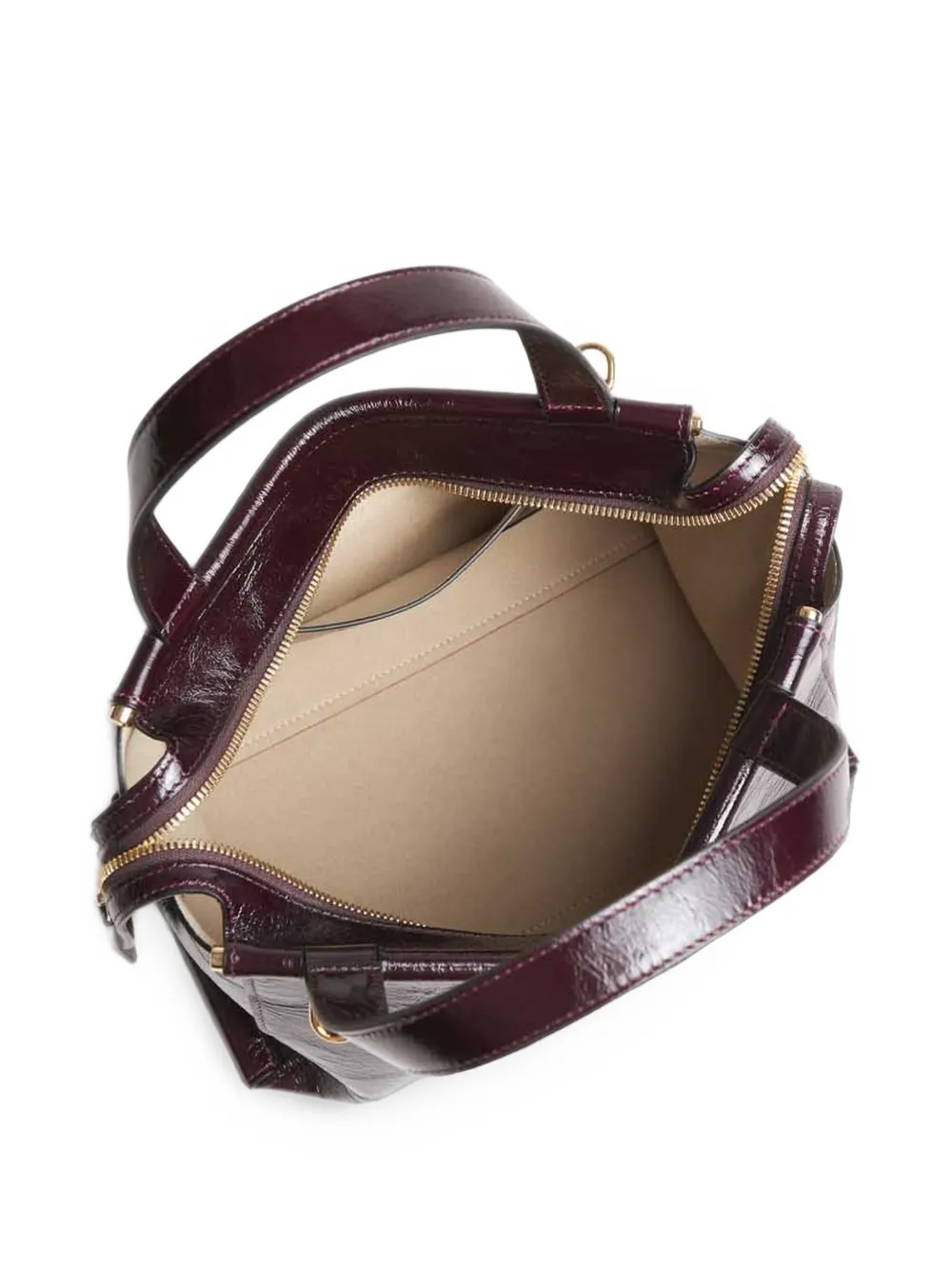 Wandler Ida lakleren shopper Rood