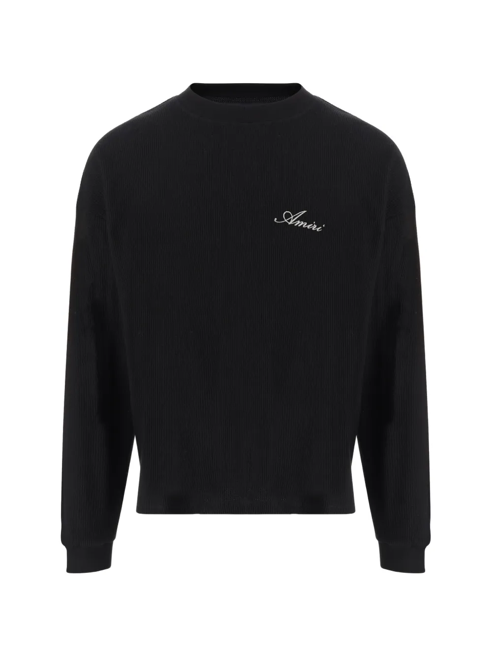 Amiri Wolf-print Logo-embroidered Sweater In Black
