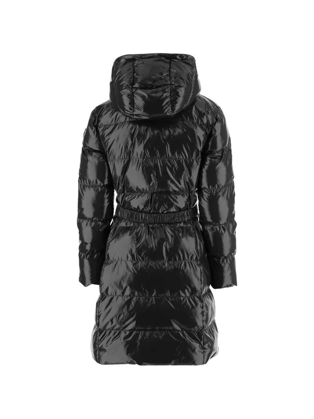 PINKO Love Birds donsjas met ceintuur Zwart