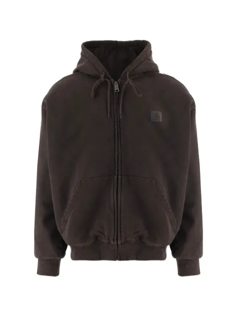 Carhartt WIP logo-patch zip-up hoodie