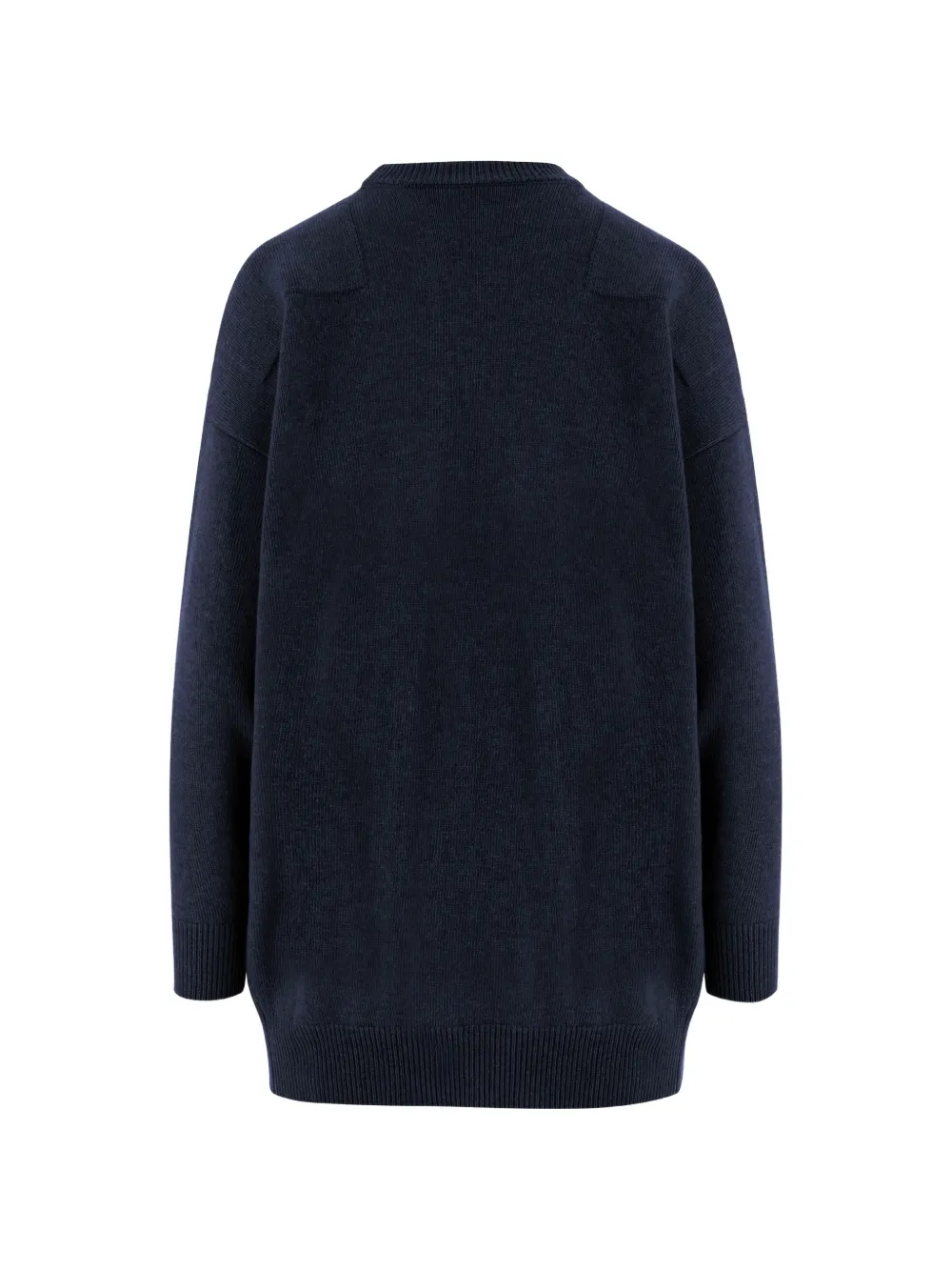 Jil Sander Trui met ronde hals en geribbelde afwerking Blauw